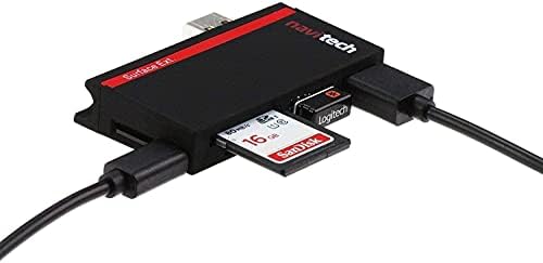Navitech 2 в 1 Лаптоп /Таблет USB 3.0/2.0 на Адаптер-hub /Вход Micro USB устройство за четене на карти SD/Micro SD карта, Съвместима с ASUS