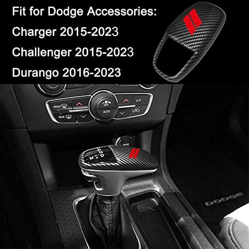 Тампон върху Главата на дръжката на скоростния SENSHINE за Аксесоари Dodge Charger Challenger 2015-2023 Durango -2023 ABS Вътрешна Поставяне