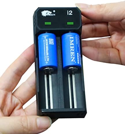 Акумулаторна батерия YK 18350 със Зарядно устройство 2Bay 18350 (4шт)