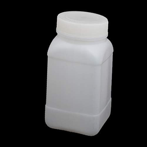 X-DREE 5шт 250 ml Пластмасова бутилка за съхранение на течността от полиетилен с висока плътност с широко гърло, Квадратна, Бяла (5шт