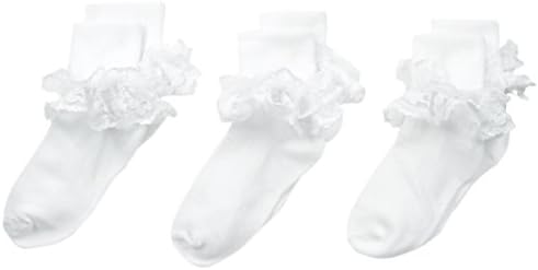 Чорапи Джефрис, Елегантни Дантелени Чорапи за малки Момичета, 3 чифта В опаковка