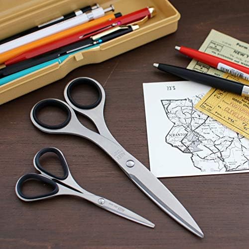 Ножици ALLEX Small Skinny за офис 5,5 , Универсални ножици Slim & Thin с нисък профил, Произведено в Япония, Цельнометаллическое