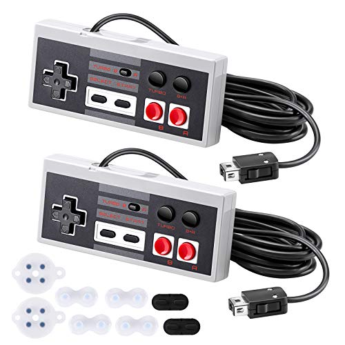 Класически контролер за Nintendo Classic Mini Edition, кабел AGPTEK дължина 12,3 метра, 2 комплекта класически мини-контролери с подмяна