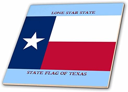 Керамични плочки 3dRose ct_55336_3 Флаг на щата Тексас, Пенсилвания, САЩ, 8 инча