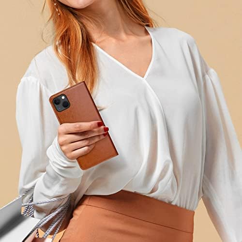 XcaseBar 2-в-1 Подвижна чанта-портфейл за iPhone 13 6,1 5G с 【RFID заключване】, държач за кредитни карти, флип-награда, Защитен калъф