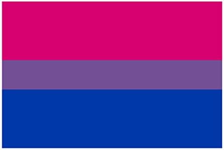 Приложимо флаг Игра на думи Bee бисексуални - Символ на гордост в подкрепа на правата на ЛГБТ - Ярък Цветен винил стикер (ширина 11 см)