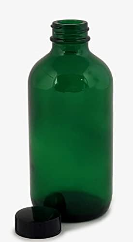 Vivaplex, 12, Зелен, Стъклени бутилки с обем 8 унции, с Капаци