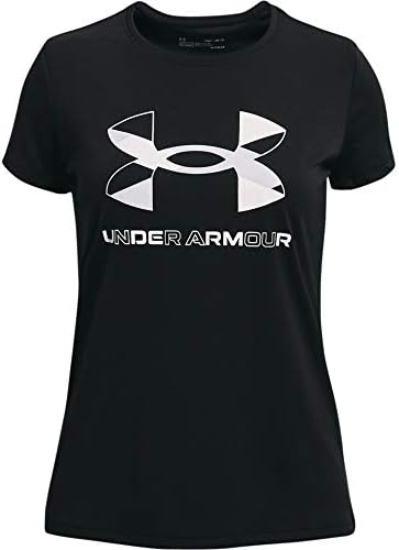 Тениска с къс ръкав с голям Графичен логото на Under Armour за момичета