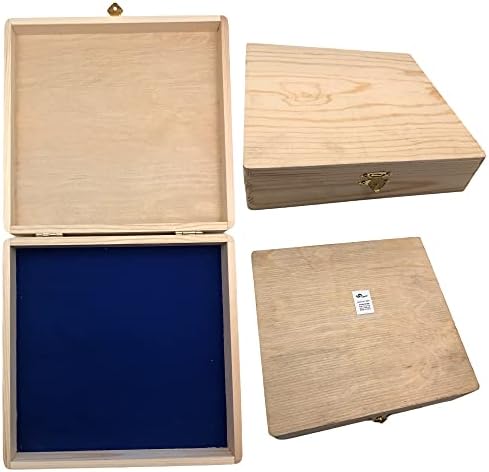 3 Опаковки неотшлифованной дървена кутия за съхранение на оса | Е подходящ за декоративно и приложно изкуство, хоби, ковчежета
