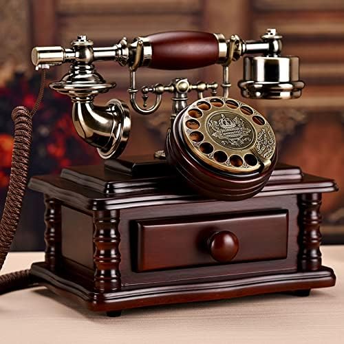 Антикварни Телефони Жични Стационарен Телефон Ретро Класически Домашен Телефон с Превръщането Циферблат Старомодни Бизнес