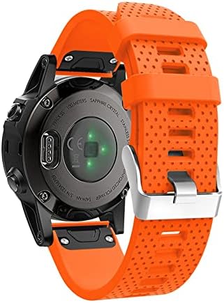 Преносимото Мек Силиконов быстроразъемный каишка ANKANG за GPS часовници на Garmin Fenix 7S 5S (Цвят: сив, размер: Fenix 5S)