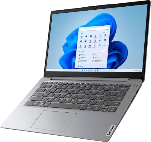 Тънък, Лек лаптоп Lenovo Ideapad 1и, 14,0-инчов HD-дисплей, процесор Intel Celeron N4020 (до 2.80 Ghz), 4 GB оперативна памет,