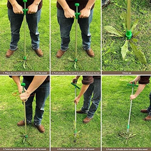 Инструмент за Премахване на корените на XBWEI Outdoor Weeder Преносим Ръчен Градински Алуминиев Лек Стойка