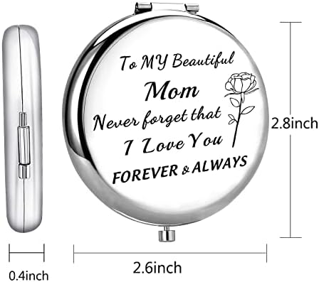 FUSTMW Подаръци за мама Компактно Огледало Подаръци на майка ми за рождения Ден от Дъщеря ми, Аз Те обичам, Мамино Огледало пътни Настилки