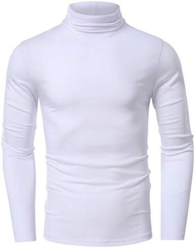 HTB Мъжки Ризи с дълъг ръкав в опаковка 1-2 парчета, Дебнещ Памучни Пуловери Голям и Висок размер, Върховете на Основния слой