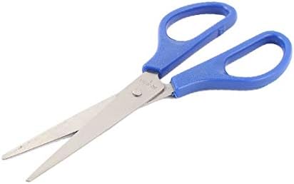 Нов училищен офис Lon0167 С Пластмасова дръжка, метален надеждни ножица за шиене, Сини ножици за хартия (id: 498 55 63 b44)