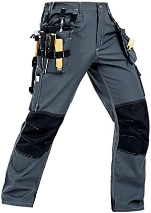 Мъжки Черни Панталони за работно облекло KEHAIOO, Работна Униформа с Множество Джобове, Стрейчевые Военни Тактически Панталони