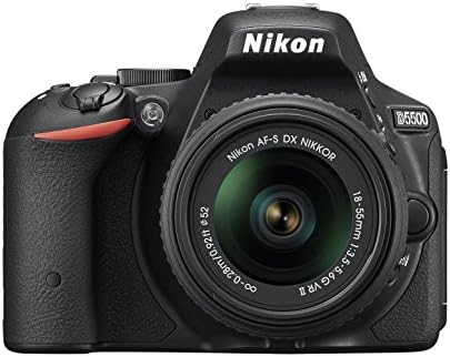 Цифров однообъективный огледален фотоапарат Nikon D5500 18-55 VRII с комплект обективи в черен цвят с 3.2-инчов сензорен