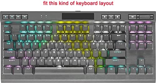 Силиконов калъф за клавиатура, съвместима с механична геймърска клавиатура Corsair K70 RGB TKL без ключ, Ръчна детска клавиатура
