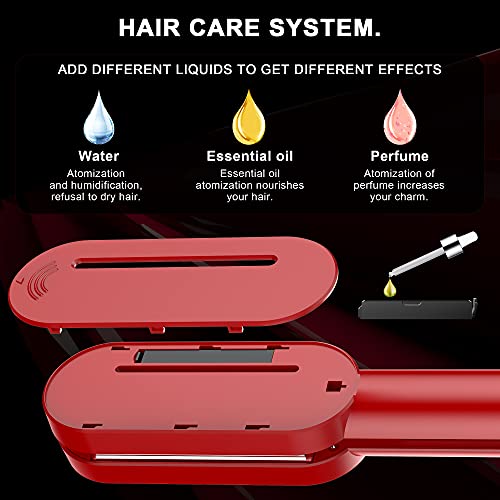 Пресата за коса Титан Утюжок за Прически с функция за грижа за косата чрез Пръскане на Етерични масла, бързо загряване и на регулиране