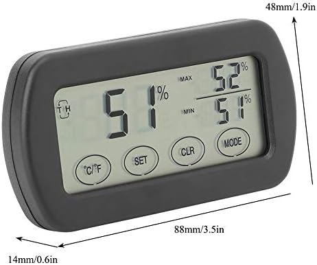Стаен Термометър, Окачен Дигитален Влагомер, Термометър LCD Сензорен Дисплей и по Фаренхайт/Целзий с Референтна Рамка за Дома