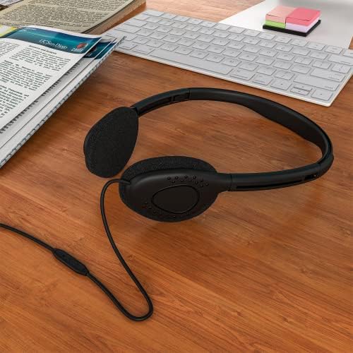 RedSkyPower 10 бр., Детски слушалки с кабелен микрофон черен цвят, в индивидуални опаковки за Еднократна употреба за Слушалки с микрофон,