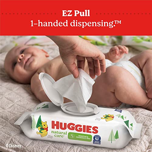 Мокри кърпи Baby Sensitive, Huggies Natural Care за детски пелени, Без мирис, не е алергичен, на 99% пречистена вода, 1 опаковка