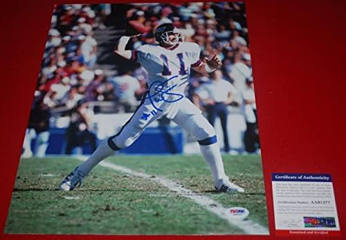 ФИЛ СИМС Ню Йорк Джайентс подписа снимка 11X14 PSA / DNA COA AA91377 - Снимки NFL с автограф