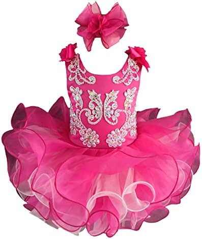 Jenniferwu G070HP дрехи за Новородени, малки Деца, Празнична рокля за новородени момичета, Празнична рокля за Рожден Ден, Розова