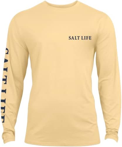 Младежка тениска Salt Life Dorado Motto Performance с дълъг ръкав, Golden Haze Хедър, Средно