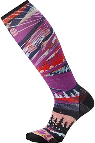 Дамски чорапи от мериносова вълна Smartwool с принтом Skication Без подплата на Върха на Крака