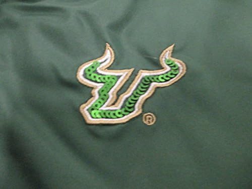 Спортно яке G-III University of Southern Florida Bulls Womens X-Large с цип, Бродирани зелено-Бели Дъждобрани жакетом с