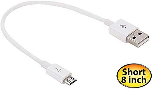 Къс microUSB кабел, съвместим с вашето устройство Dewalt MD501, осигурява високоскоростен зареждане. (1 бяло, 20, см 8 инча)