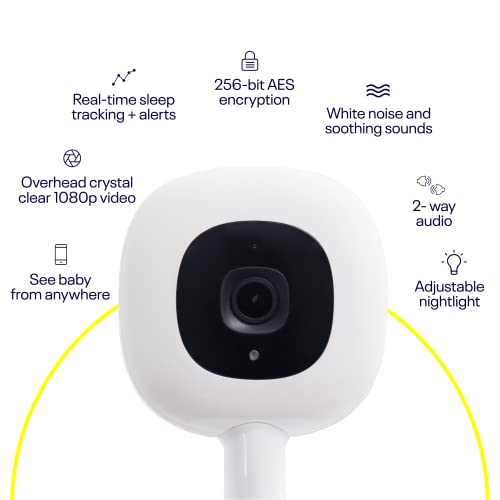 Умен следи бебето Nanit Pro с монтиране на стена, 2 комплекта (Бял) – камера, Wi-Fi HD, устройство за проследяване на съня