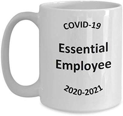 Кафеена чаша Covid -19 - Covid -19 Незаменим служител 2020-2021 - Подарък за колега