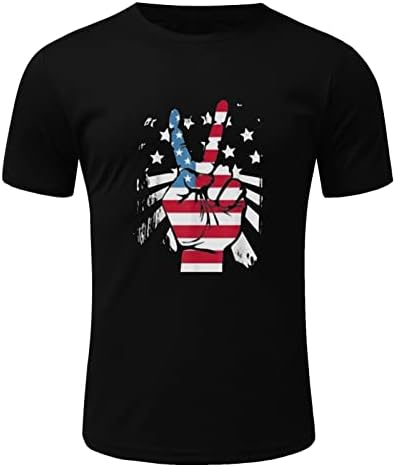 HDDK Патриотични Мъжки тениски с къс ръкав, Летни тениски с принтом Победа в Американския знамето, Ежедневни Свободни Модни тениски С