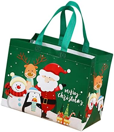 MESSIYO Коледни торбички тоут с дръжки многофункционални Коледни торбички за Опаковане на подаръци, Стоки за пазаруване, Празнични Знамена