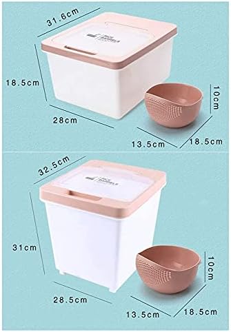Контейнери за съхранение на зърнени храни KEKEYANG Контейнер за съхранение 15 кг Ориз Кофа за домашна употреба и е Запечатана Кутия