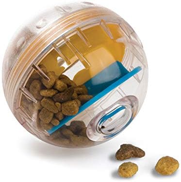 Топка за лакомства Пет Zone IQ – Регулируема топка за лакомства за кучета и играчки, за да се раздадат предложения за кучета (играчки-пъзели