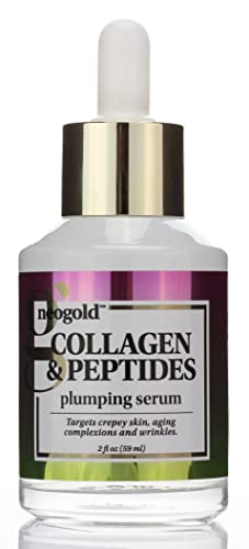 Серум за лице с колаген и пептидами Neogold за да придадат еластичност на кожата. Серум против стареене за грижа за кожата