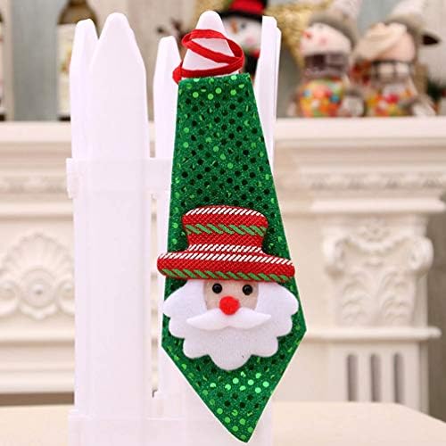 Toyvian 3 бр. Коледни Вратовръзки за деца, Декорация във формата на Елен, Дядо Коледа, Снежен човек, Вратовръзки с Пайети, Аксесоари