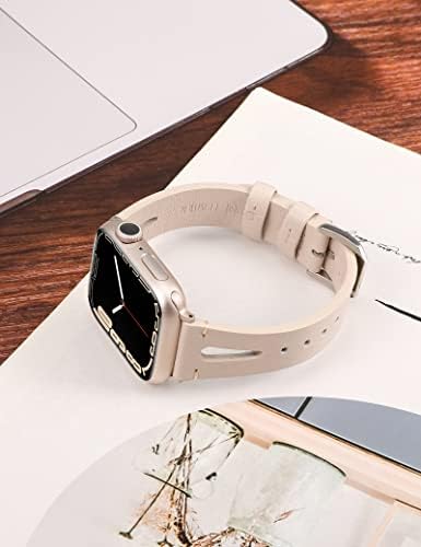 Wearlizer Starlight Leather е Съвместим с джапанки Apple Watch 38 мм 40 мм 41 мм за iWatch SE Женски Мъжки Специални Въжета Гривна