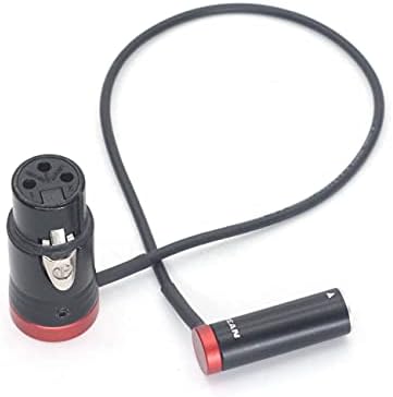 Аудио кабел SZJELEN BMPCC 4k, конектор Mini XLR 3pin към конектора XLR 3pin за Аудиокабеля камера Blackmagic Pocket Cinema 4k 6K (Червен)