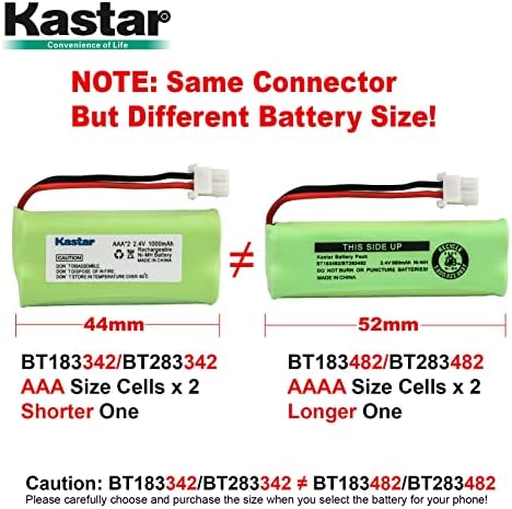Kastar 3-Pack Смяна на батерията за AT & T EL52200 EL52210 EL52251 EL52250 EL52300 EL52303 EL52350 EL52400 EL52450 EL52500