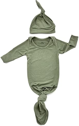 Комплект бебешка Дреха с завязками и Шапочкой | нощница за сън с Дълъг ръкав и ръкавели-варежками за Бебета | Произведено в САЩ