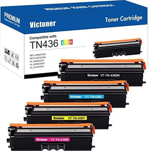 TN436 TN-436 Тонер касета 4-Pack Съвместима Замяна на Brother за TN436 TN 436 TN436BK TN436C TN436M TN436Y за принтер MFC-L8900CDW HL-L8360CDW