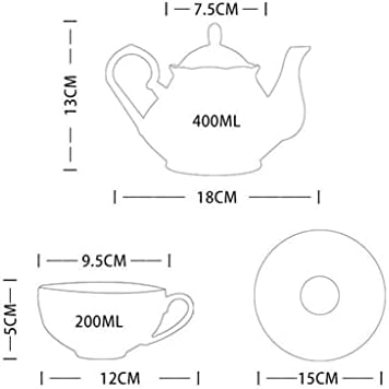 XIULAIQ чай от костен порцелан с рози от ратан в европейски стил, комплект чаши за следобеден чай, порцелан чайник, 1 чайник
