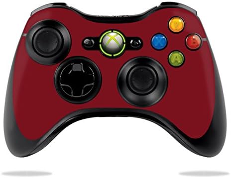 Корица MightySkins, съвместима с контролер Xbox 360 на Microsoft - Однотонная бордовая | Защитно, здрава и уникална Vinyl стикер