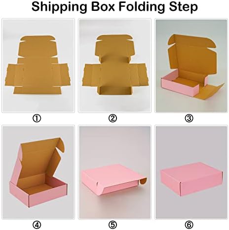 ICokin 11x9x3 Цолови Розови Кутии за доставка, Опаковка в 26 парчета, Пощенска Кутия от Розово Велпапе програма за литература за Малкия