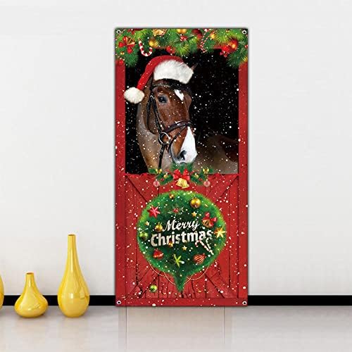 Забавна Вратата на кутията весела Коледа, Коледна Кон, Банер За Входната Врата, Коледни Украси, Аксесоари За Коледното парти, Фон За Снимки,